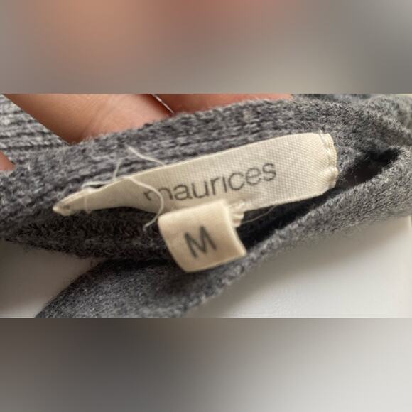 Maurices | Womens Gray Ribbed Knit Criss-Cross Back Pullover Sweater | Medium - Picture 3 of 3
